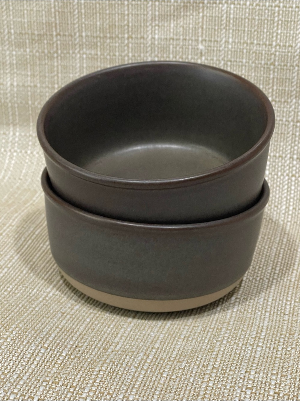 Hearth & Hand Magnolia Mini Bowl Set of Two - Brown & Natural Base